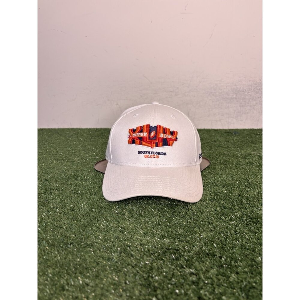 New Orleans Saints hat cap strap back white Reebok Super Bowl Y2K Mens NFL